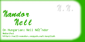 nandor nell business card